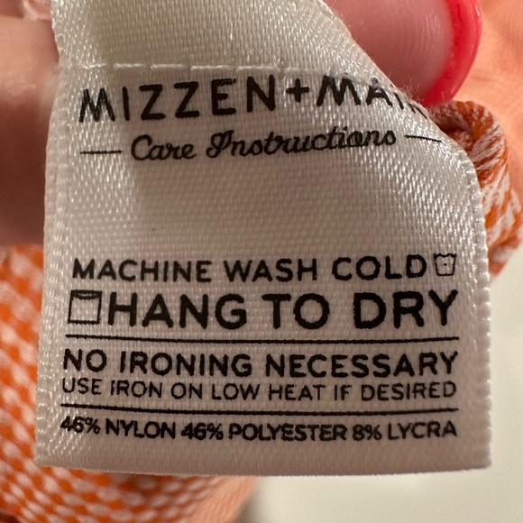 Mizzen and Main Men's Orange Checkered Shirt Size XXL - Picture 4 of 4